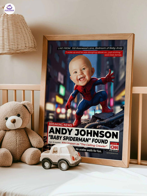 Custom Baby News Poster – Personalized Baby Web Hero Wall Art